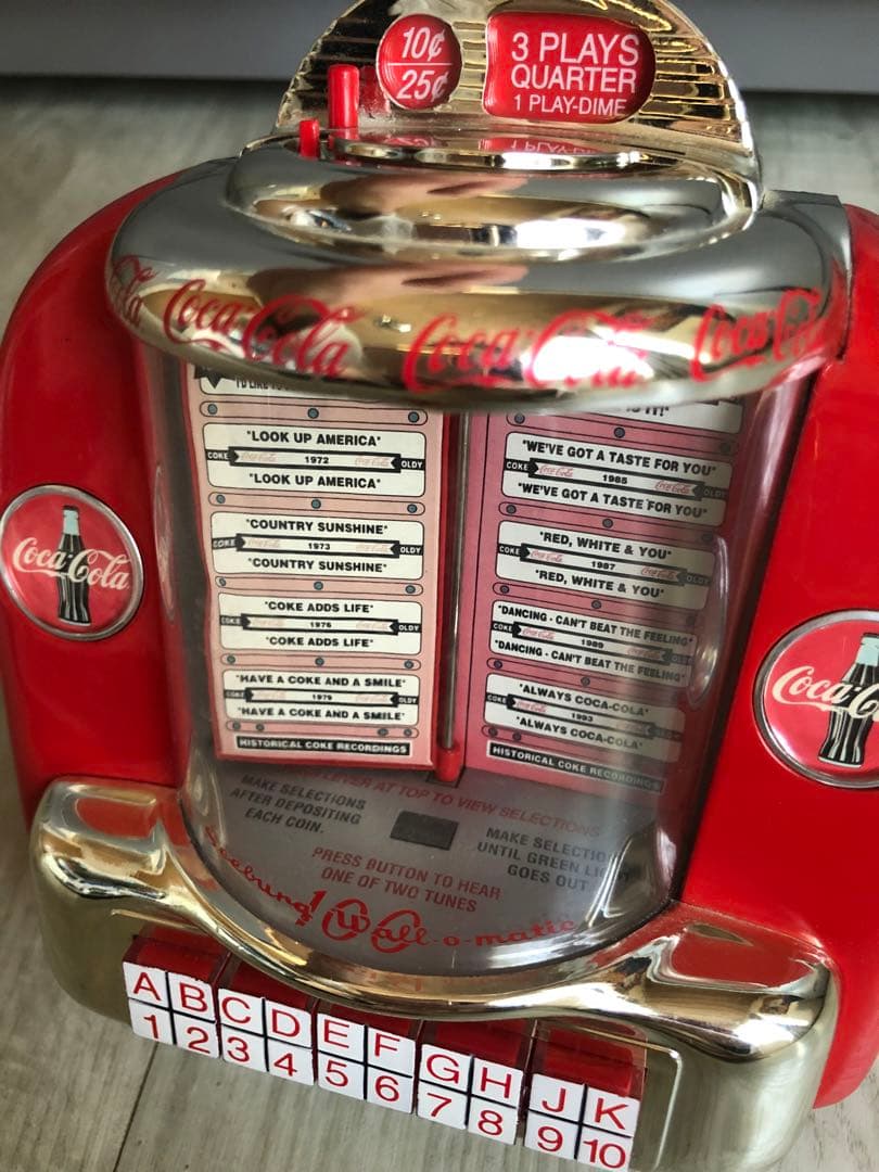アメリカUSAビンテージコカコーラジュークボックス型バンク貯金箱1996