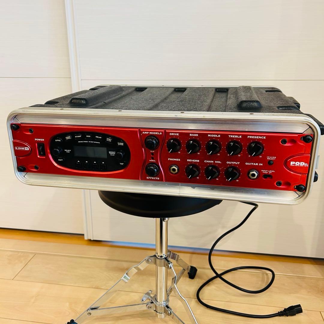 LINE6 POD XT PRO + SKB 2Uラックケース　エフェクター