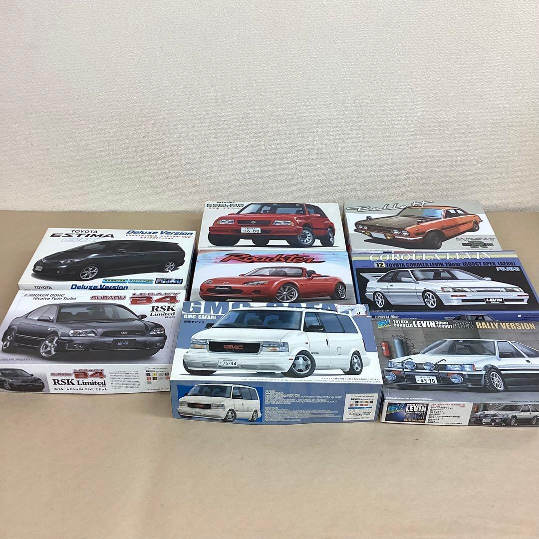 フジミ模型 1/24スケール 旧車・準旧車含むプラモ8個セット 未組立品