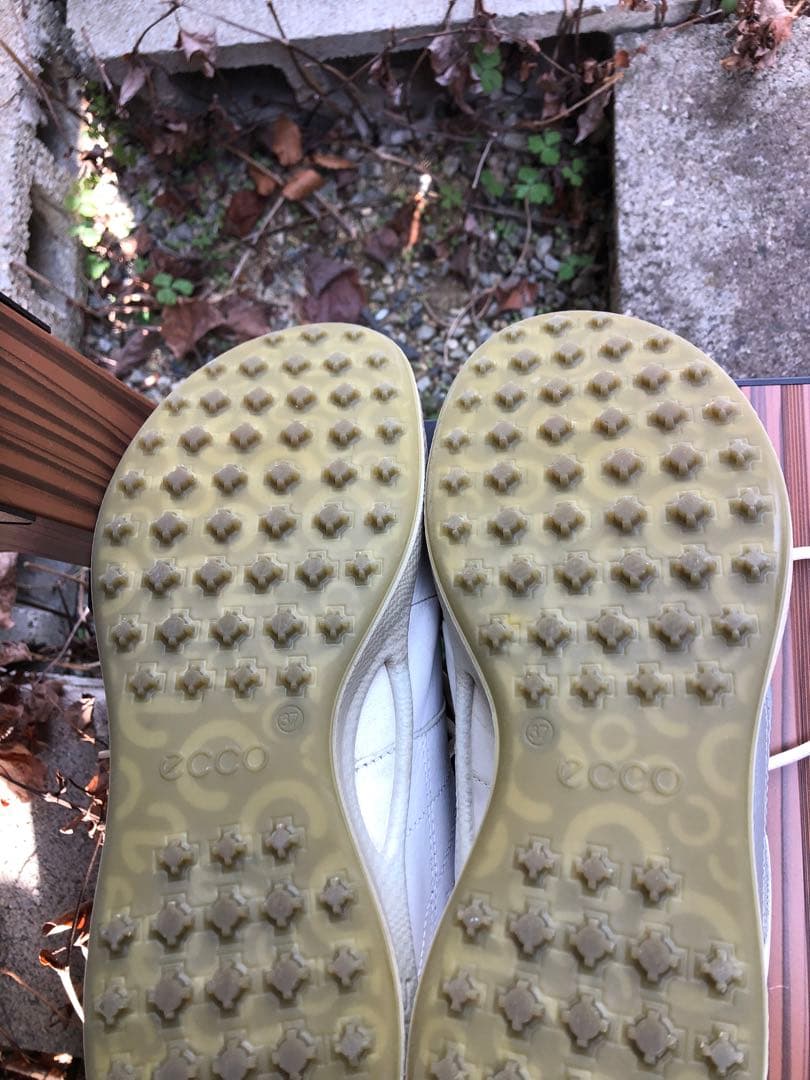 378番美品ECCO ゴルフシューズ 37 23.5cmスパイクレス