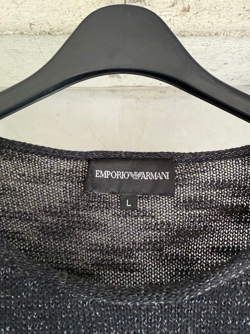 トップス EMPORIO ARMANI Black Glitter Knit