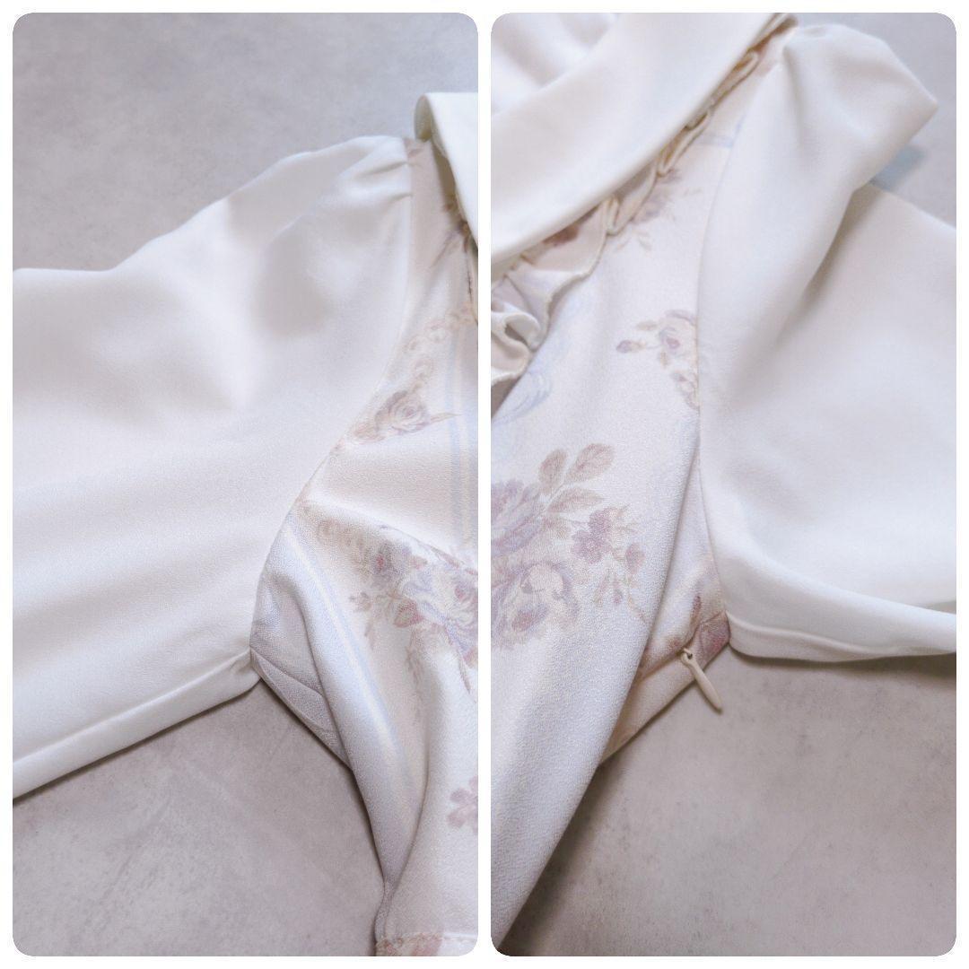 ふんわり✨LIZLISA ローズ柄 ストライプワンピース フリル お花ボタン♡