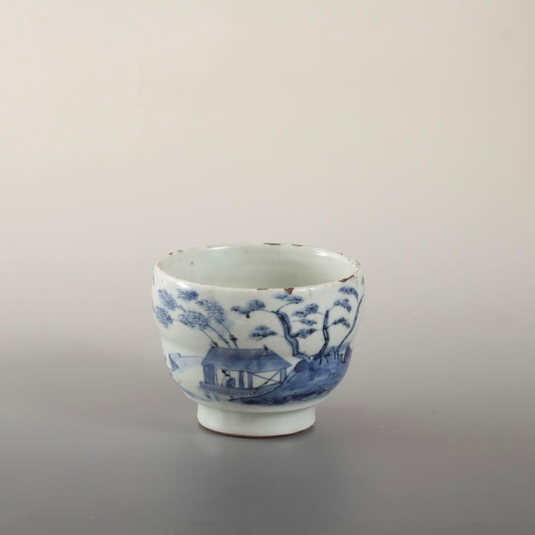 南京染付 茶碗 茶道具 中国美術 古美術 古道具