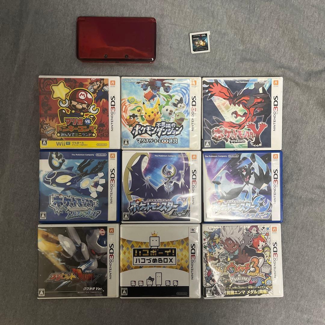 【ジャンク3DSつき】箱入りソフト×9と箱なしソフト1