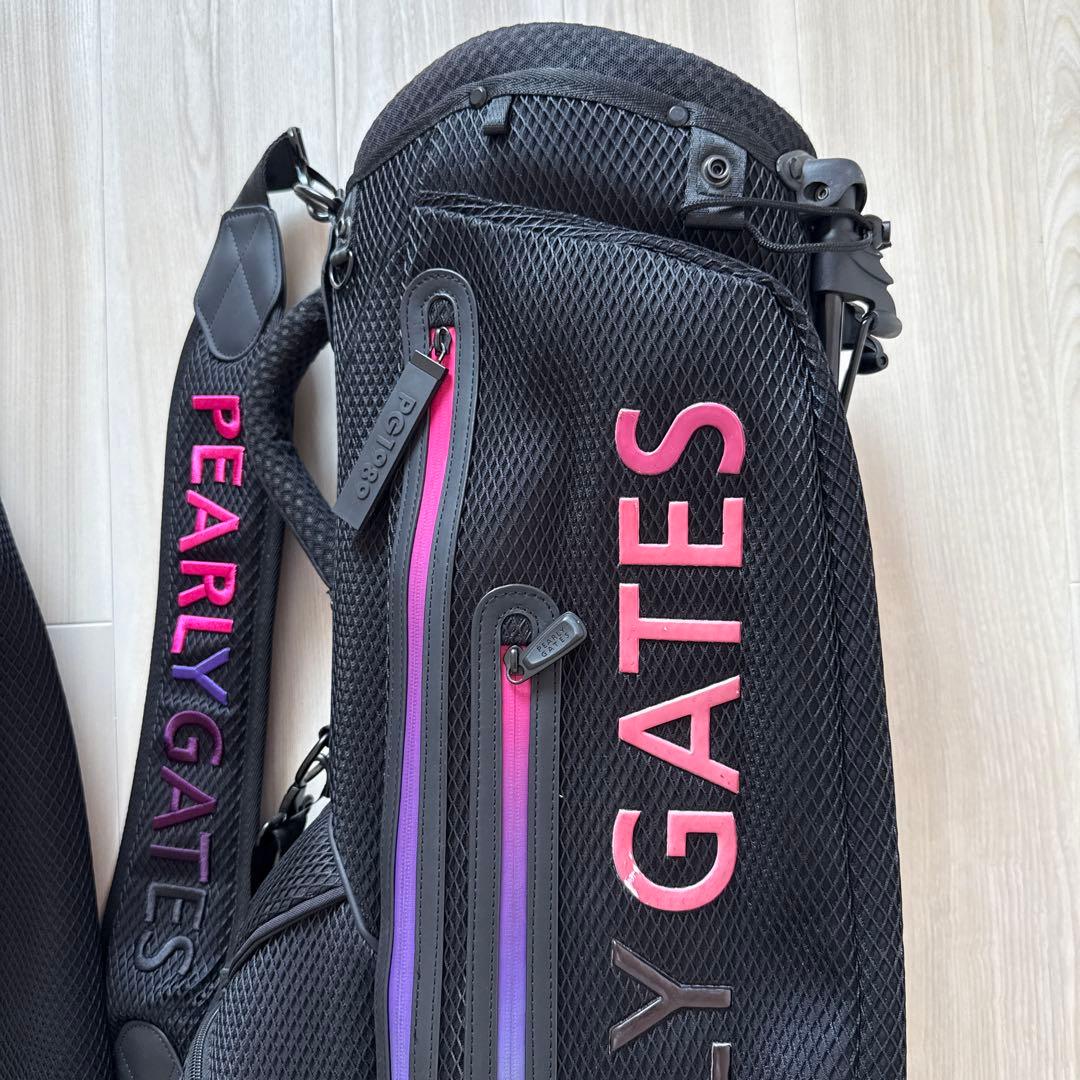 パーリーゲイツ　キャディバッグ　スタンド式　軽量　黒　ブラック　ユニセックス