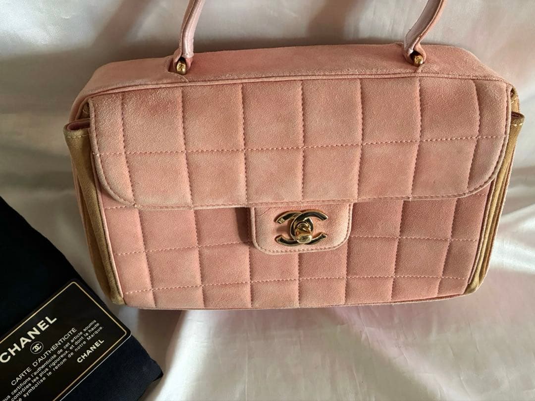 ローズマリー様♡CHANEL スエード　バイカラー　ハンドバッグ