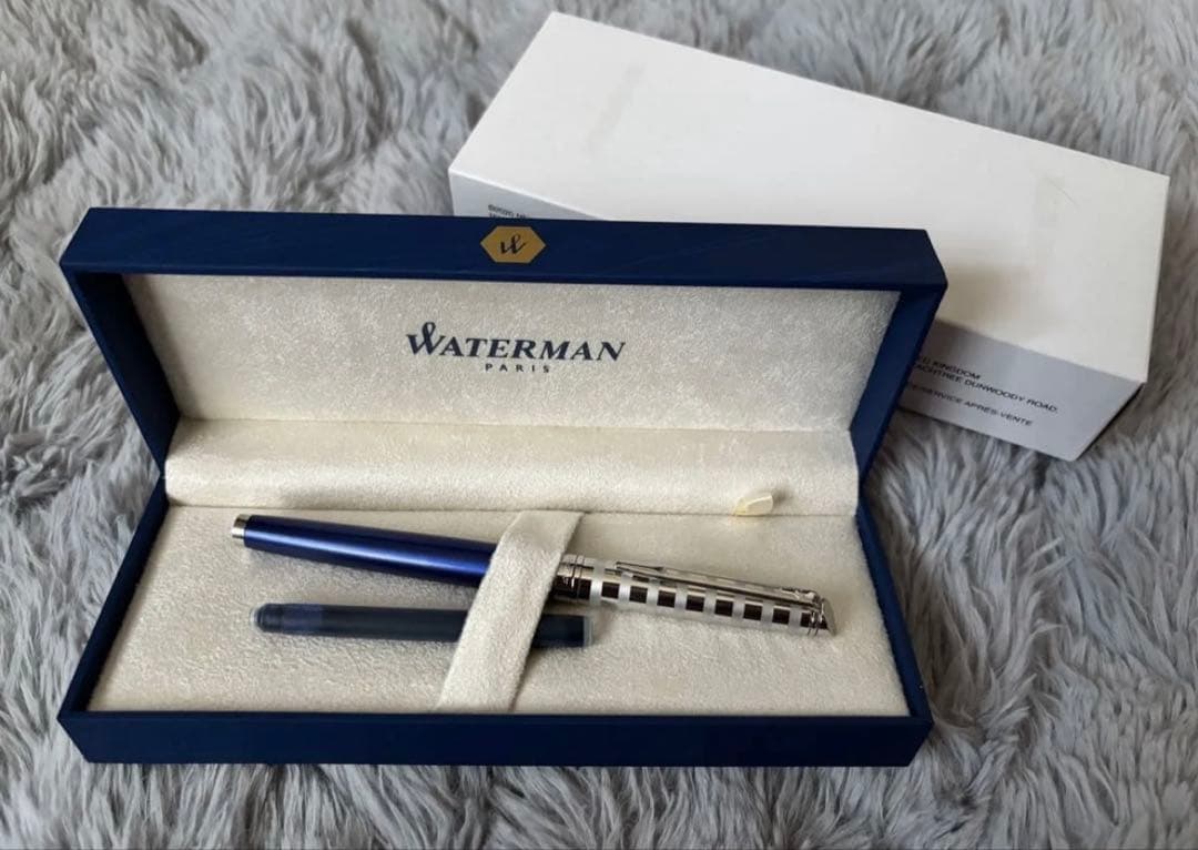 Waterman メトロポリタン デラックス 万年筆 F ストライプブルー