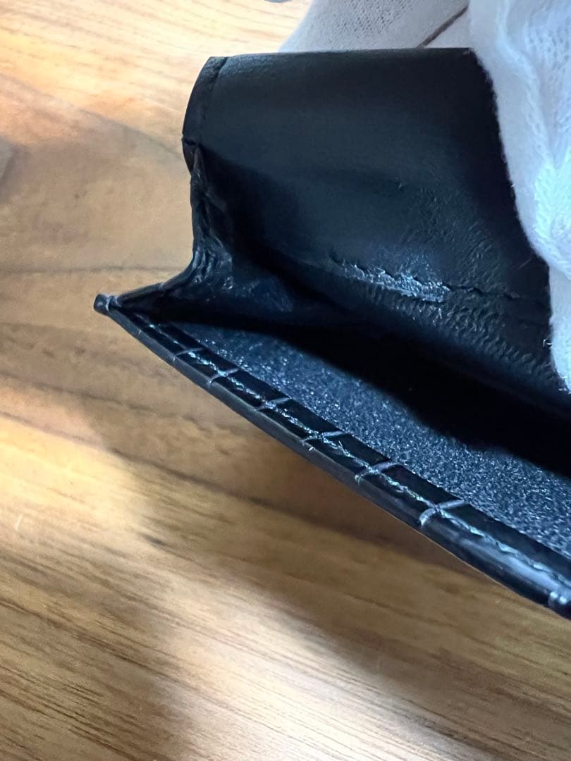 【レア】ボッテガ・ヴェネタ クロコダイル 名刺入れ ブラック