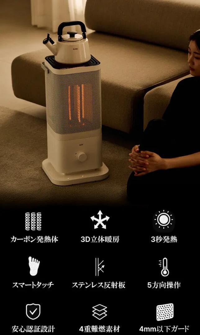 新品未開封　edir エディル 5面 カーボンヒーター