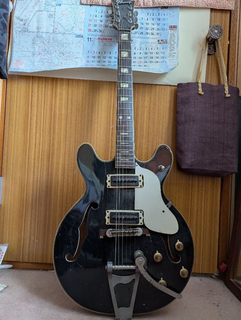 Honey エレキギター ブラック　ビザール