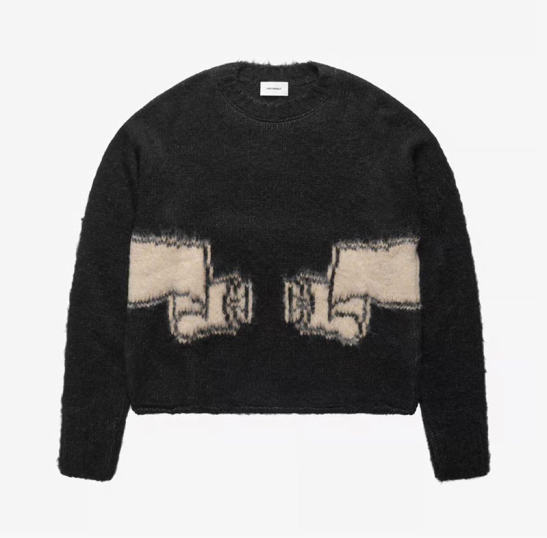 トップス ASKYURSELF wrapped banned brushed knit