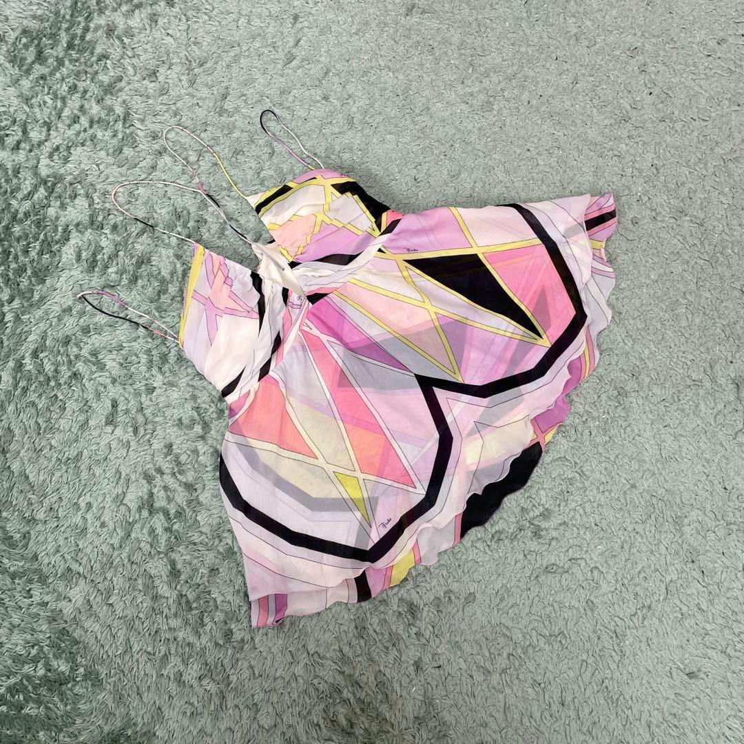 【美品】EMILIO PUCCI エミリオプッチ シルクキャミソールトップス