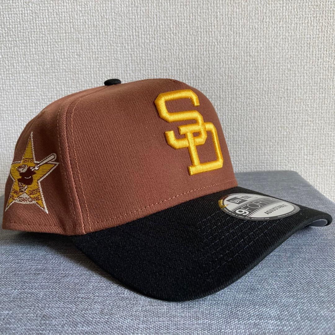 【海外限定】ニューエラ サンディエゴパドレス 9FORTY Aフレーム ブラウン