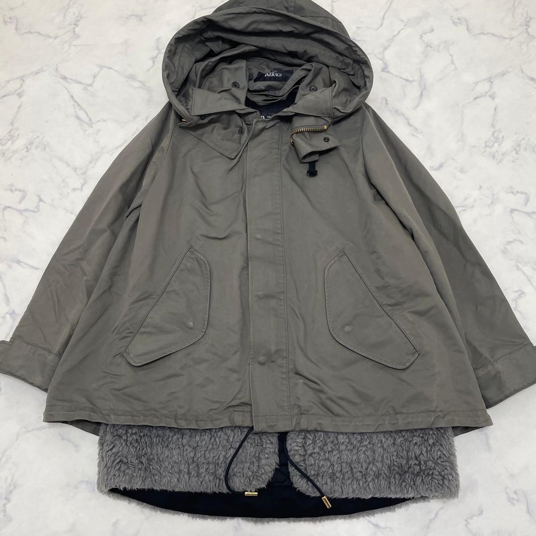 『ザ・リラクス』モッズコート ボアライナー取外し可 3way ダブルジップ