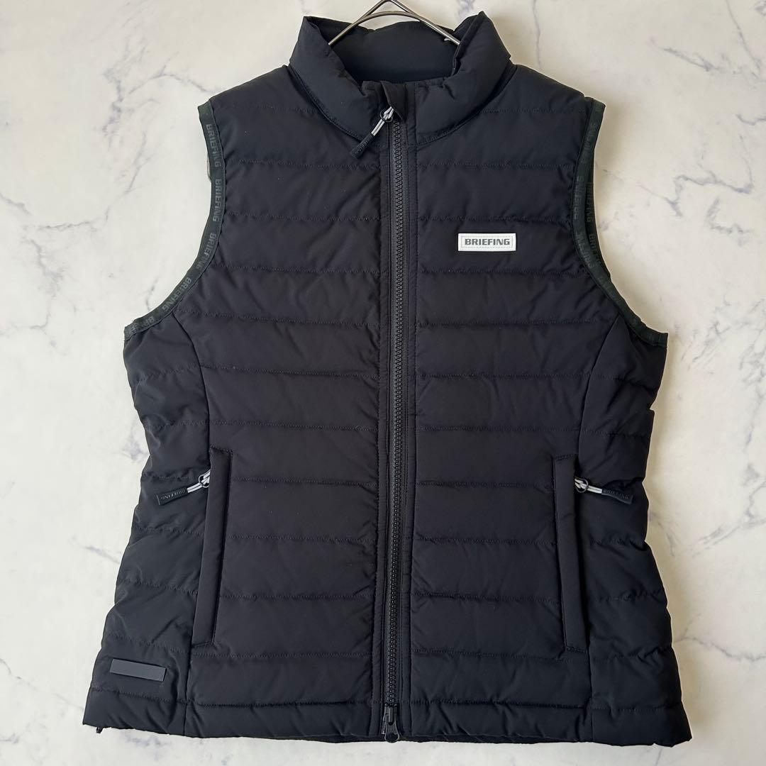 極美品 BRIEFING TAION 蓄熱 ダウンベスト タイオン 袋付き 黒