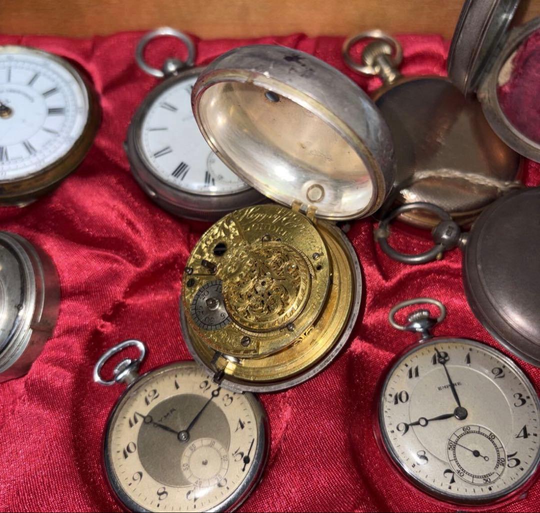 10個の懐中時計セット