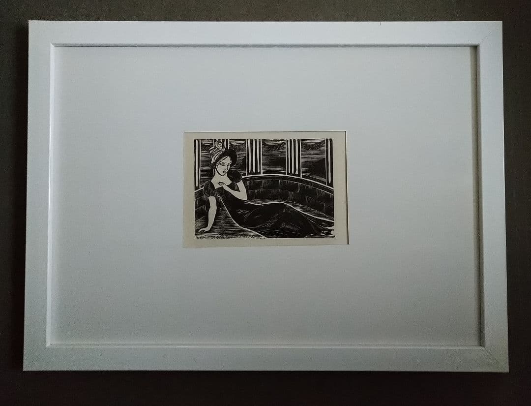 E藤田嗣治のオリジナル木版画・１９２５年製作　本物保証