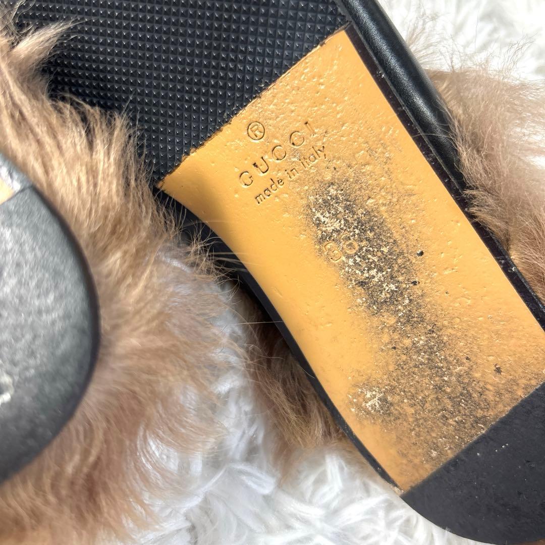 あ*ん様 GUCCI グッチ プリンスタウン ファー ローファーホースビット サ