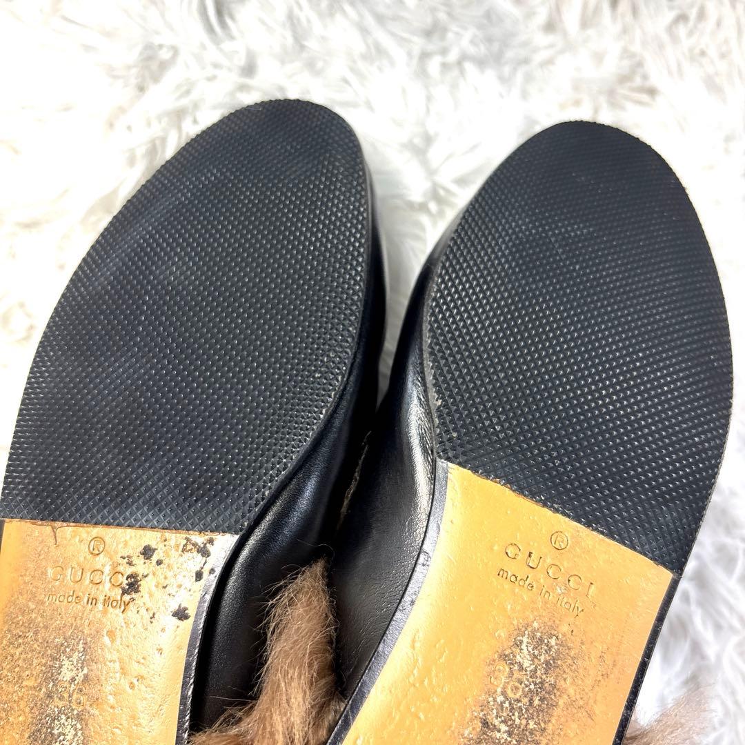あ*ん様 GUCCI グッチ プリンスタウン ファー ローファーホースビット サ