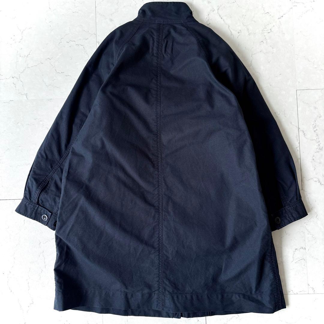 美品 MHL. ダウンライナー付 2way ステンカラーコート ネイビー 大き目