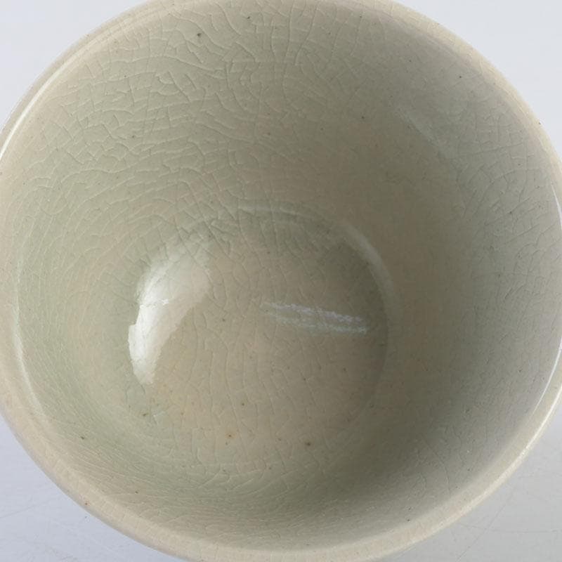 茶道具　御深井焼　南山窯　田沼春ニ作　染付　汲出茶碗　五客　共箱　V　9298