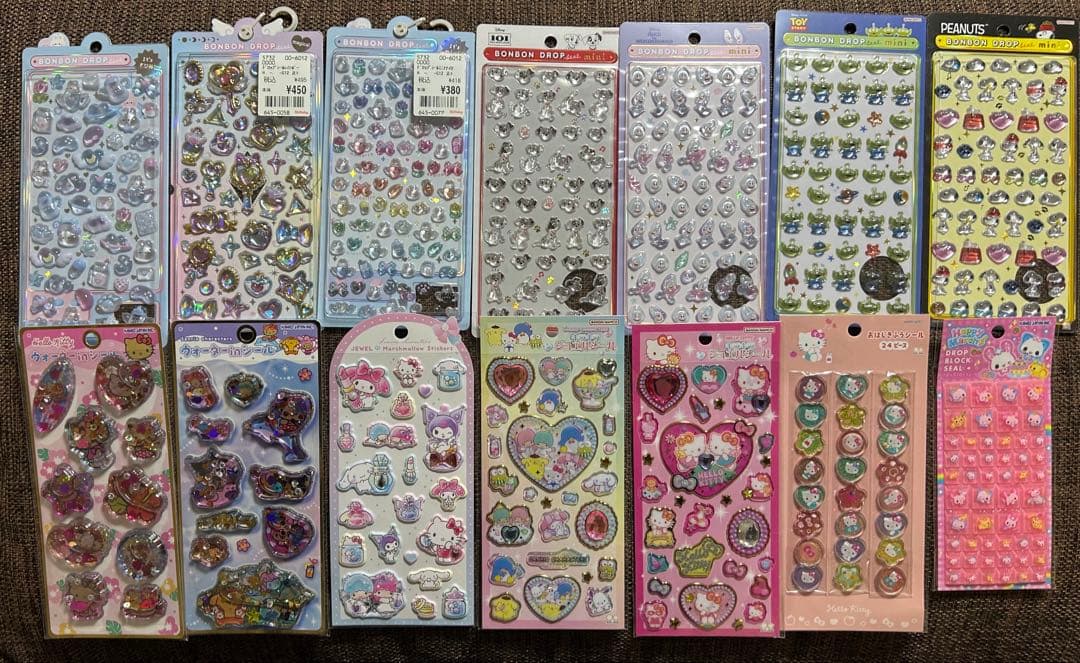14枚まとめ売り　ボンボンドロップシールオリジナルなど正規品14枚