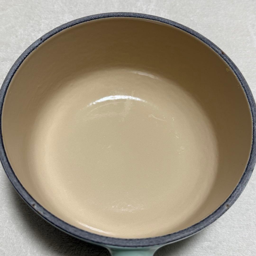 ル・クルーゼ ミルクパン ソースパン 鍋 16cm ブルー ミント 美品