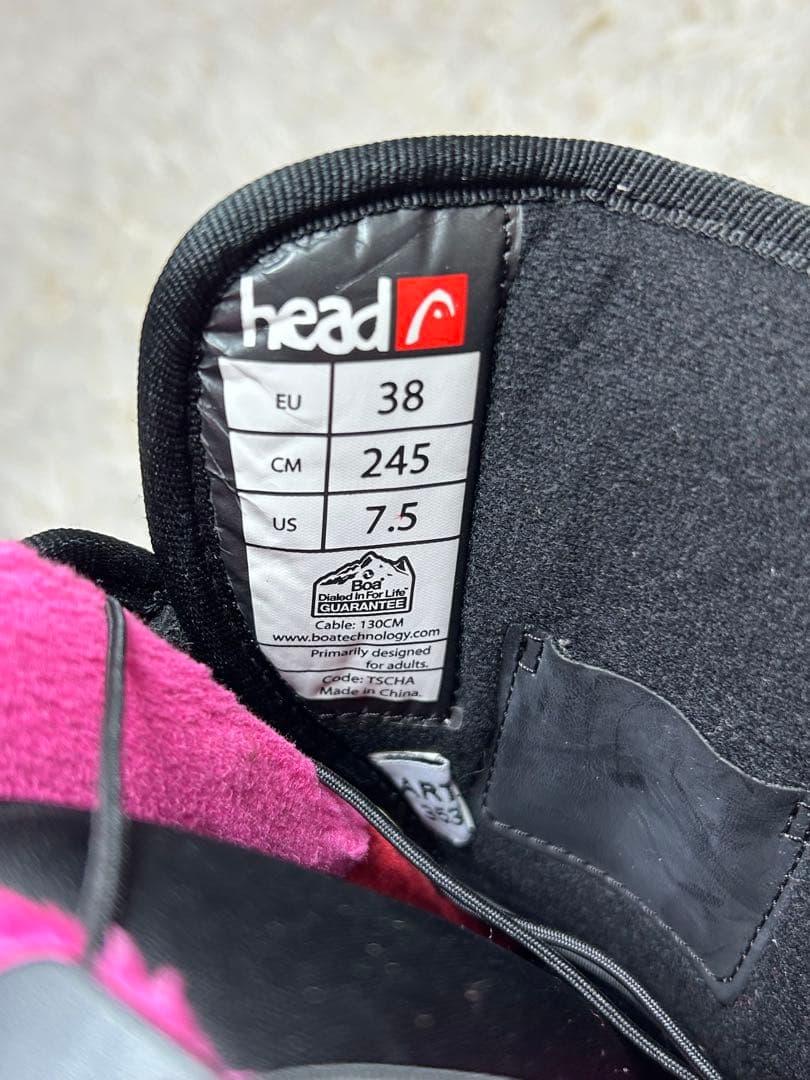 head BOA スノーボードブーツ 24.5cm ブラックピンク