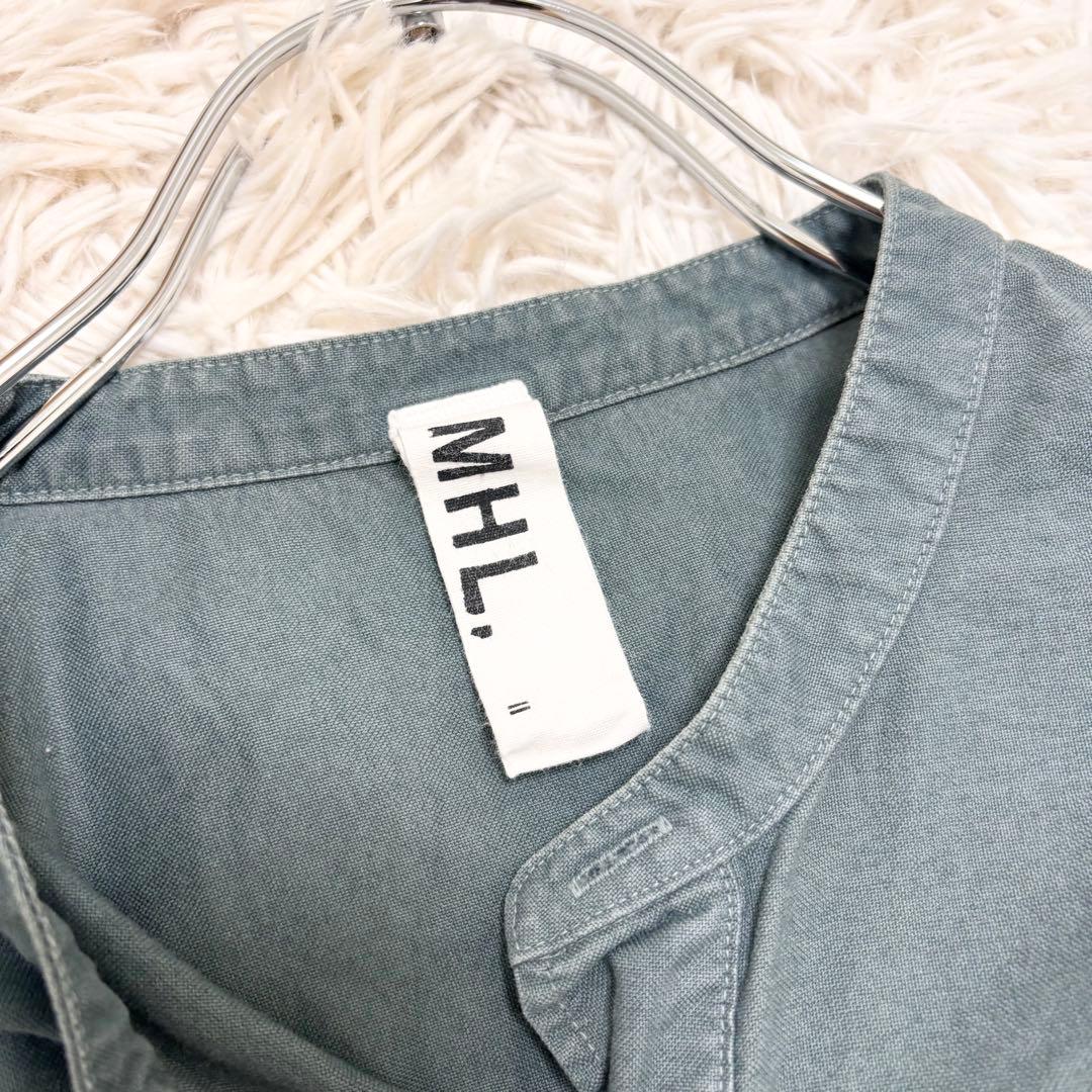 マーガレットハウエル MHL. バンドカラーシャツ ミッドグレー Ⅱ