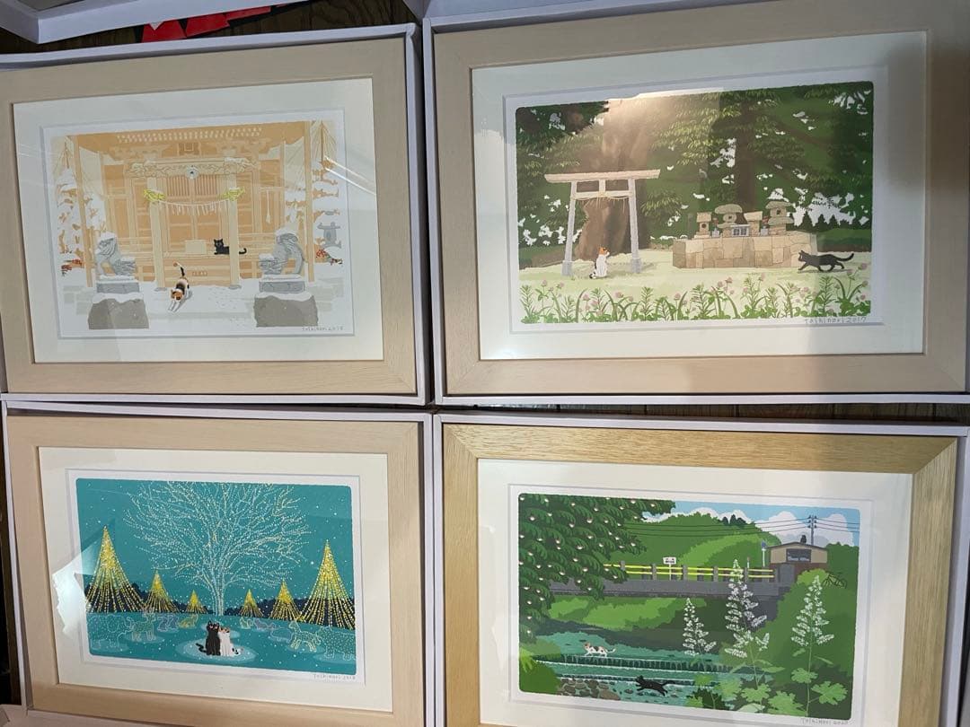 たびねこ　森俊憲　絵画生活　16枚セット