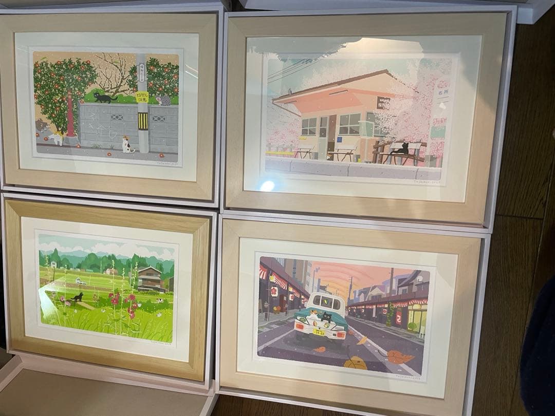 たびねこ　森俊憲　絵画生活　16枚セット