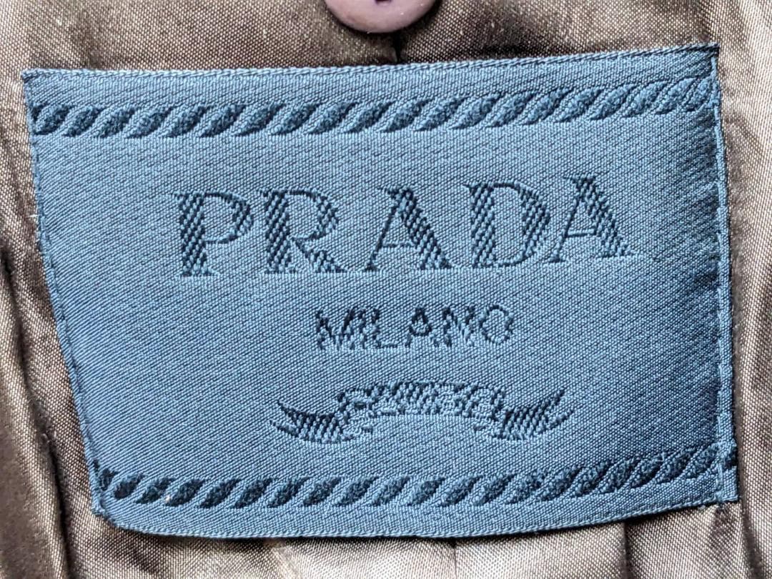 PRADA ハーフコート ダークブラウン　レディース