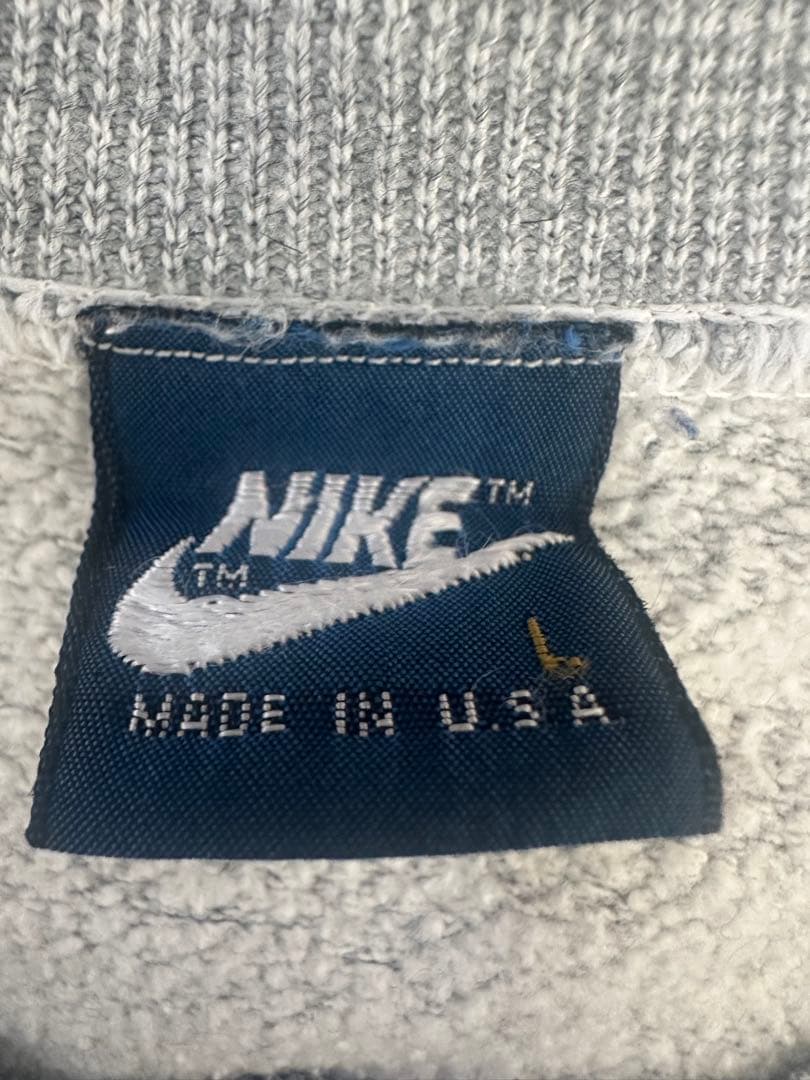 80s NIKE Vintage スウェット USA製 霜降りグレー
