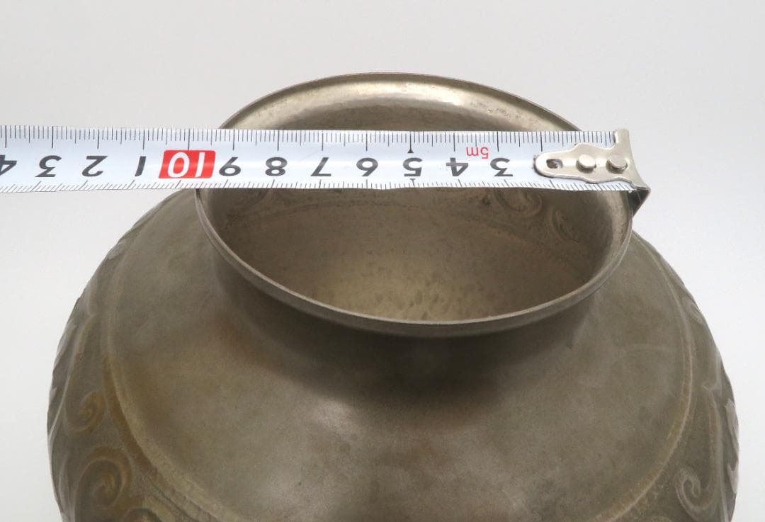 華瓶　朧銀　銀25％　骨董品　重さ約 696g 銀瓶　銀仕上　銀製