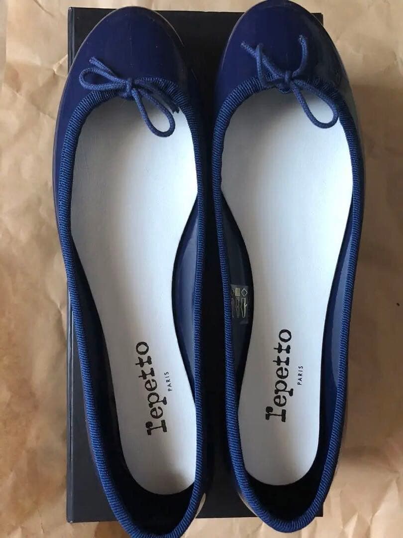 新品未使用Repetto ネイビー レインバレエシューズ39