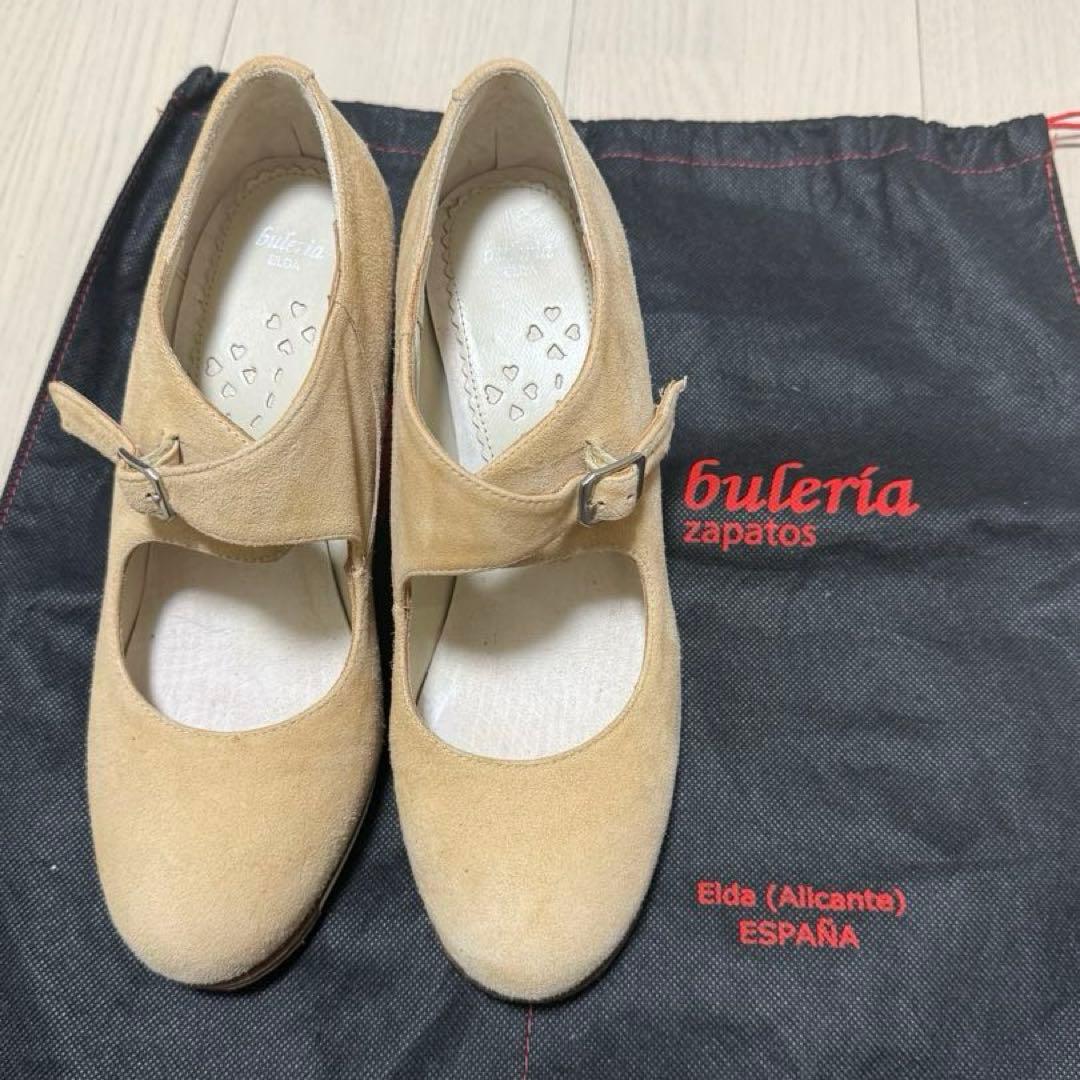 【週末セール】【美品】フラメンコシューズ38 ½ 24.5cmブレリア・サバテス