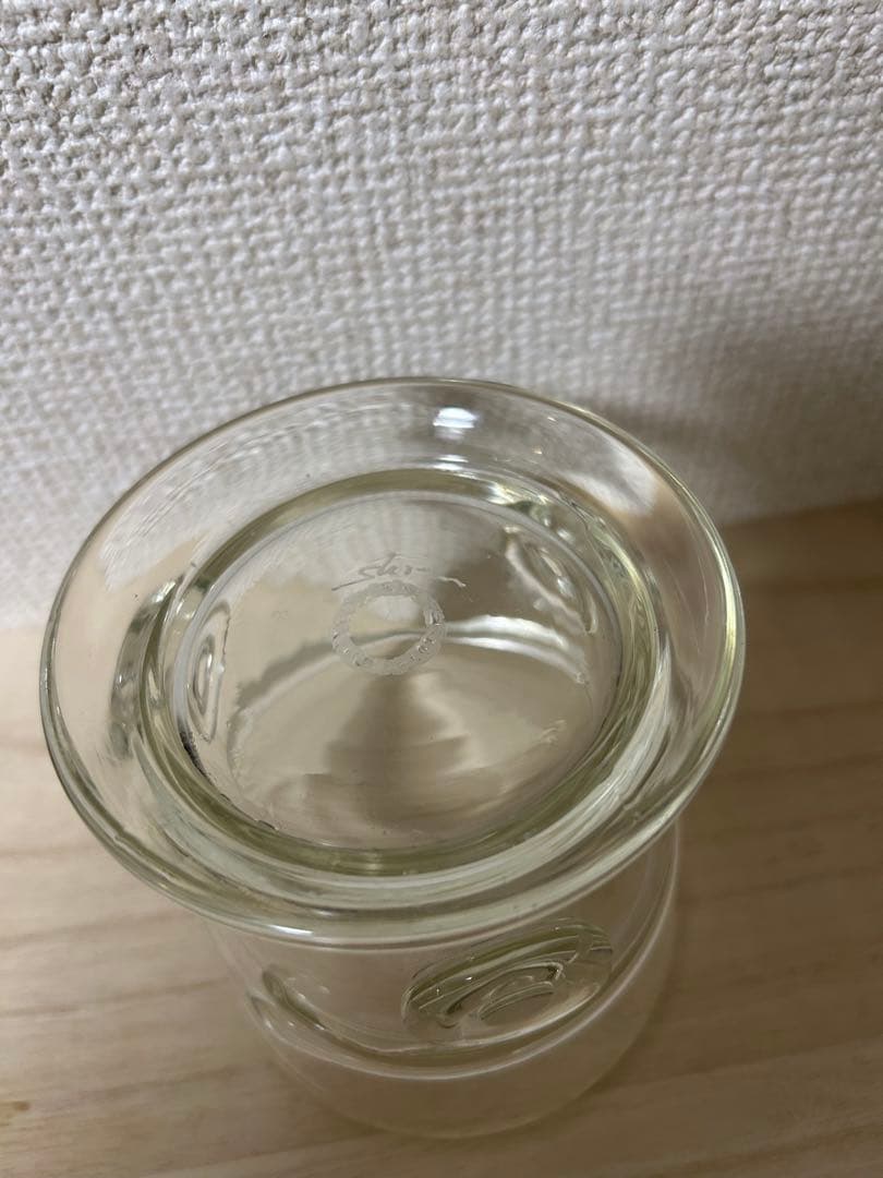 舩木倭帆　作　クリア　丸紋付き　吹きガラス　Shizuサイン入り