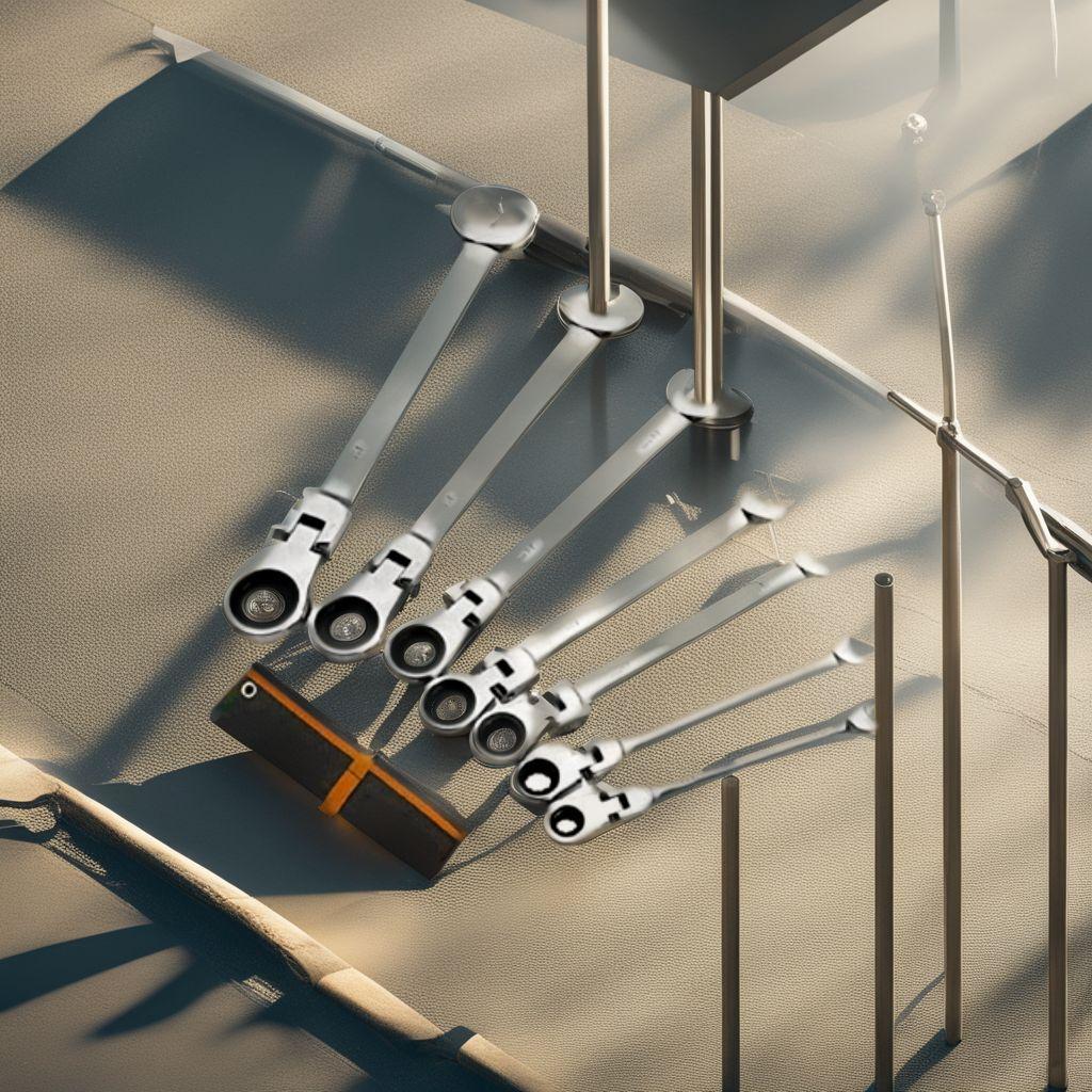 717mm 7本組 板ラチェットレンチ コンビネーションレンチセット