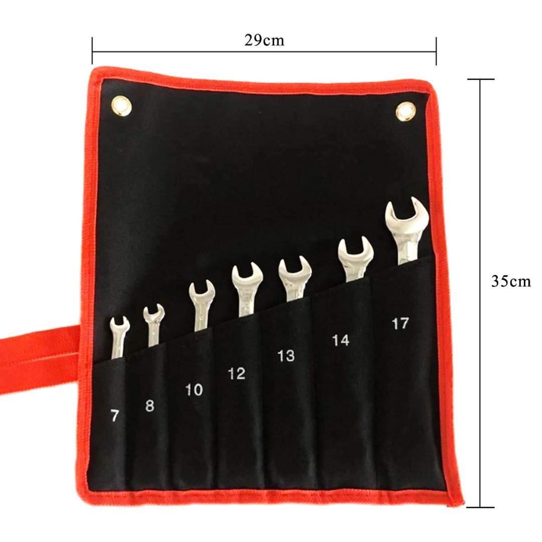 717mm 7本組 板ラチェットレンチ コンビネーションレンチセット