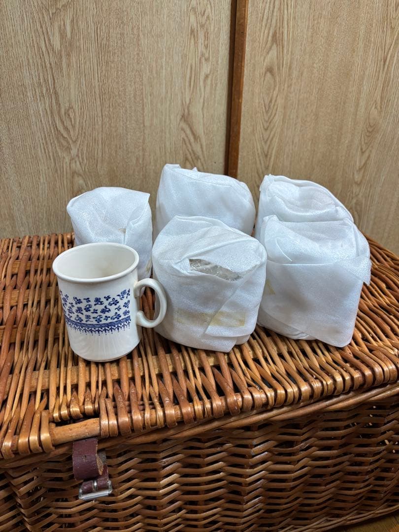 英国製ピクニックバスケット ヴィンテージ 6人分　希少　レア　アンティーク