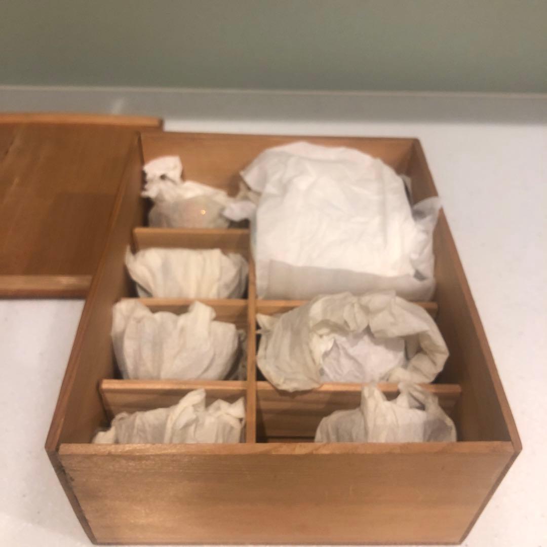 九谷焼　章山　茶器　7点セット　色絵　金彩　花詰　急須　湯呑　茶道具　煎茶道具