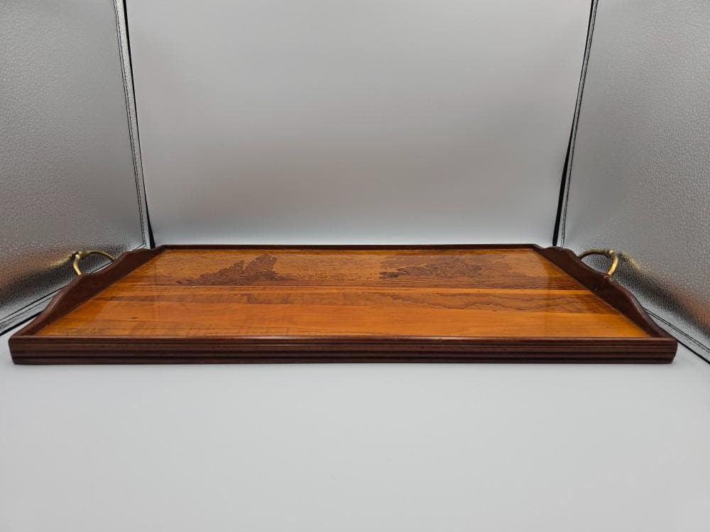 エミール・ガレ / 風景文マルケトリトレイ/