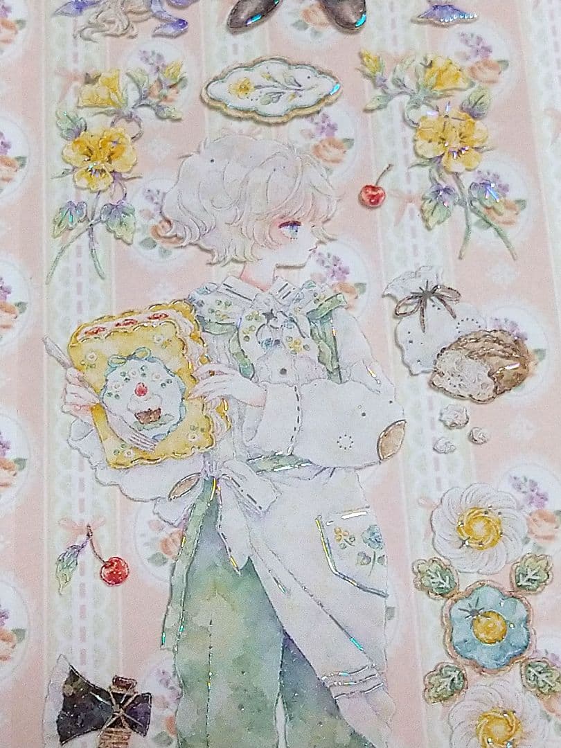 J1094＃枕边语(贝壳银)shine切り売り海外人物マステ