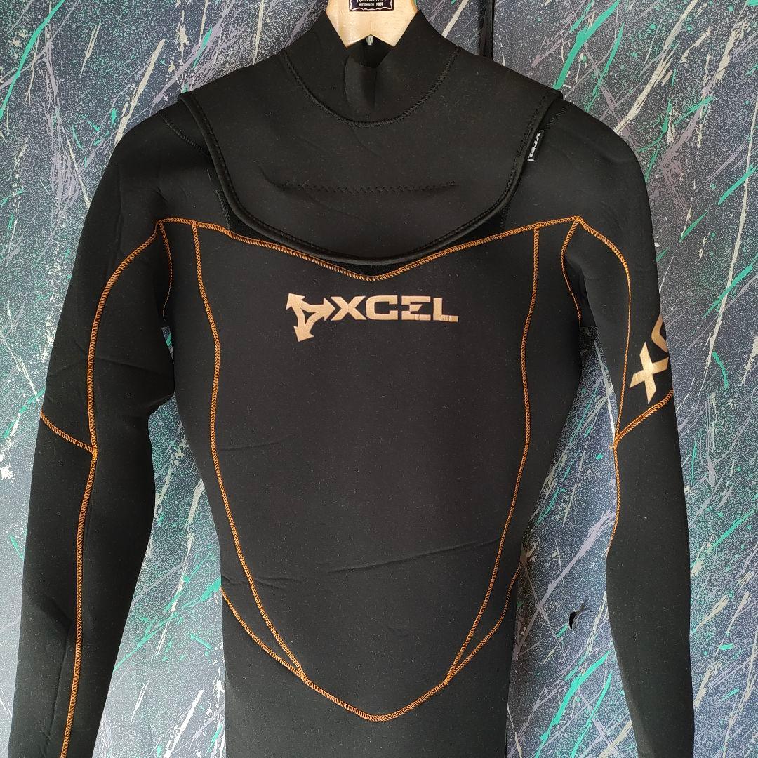 【超美品】XCEL フルスーツ ノンジップ 5×3 ブラック/ゴールド 日本製