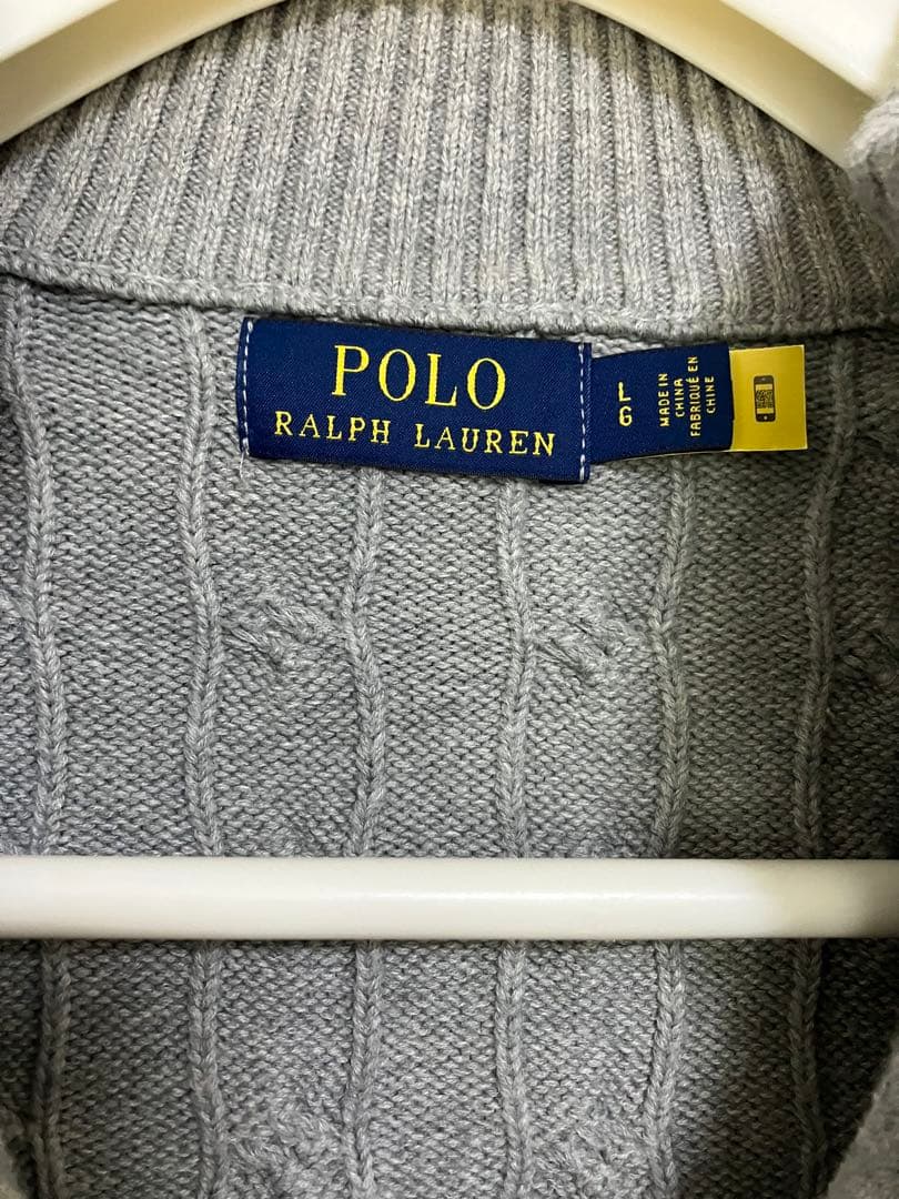 Ralph Lauren ラルフローレン　ケーブルニット　ハーフジップアップ