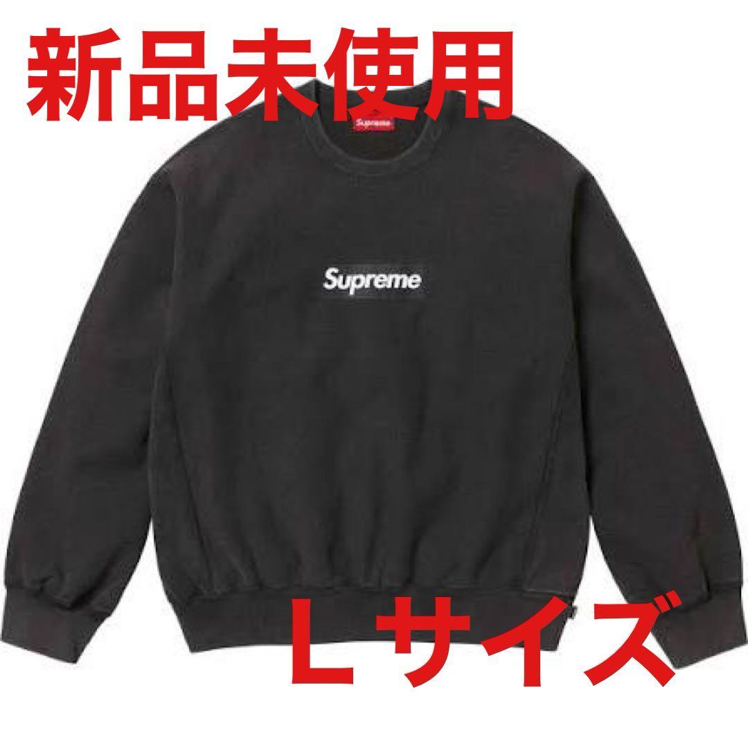 値下げ Supreme Washed Box Logo Crewneck 黒L