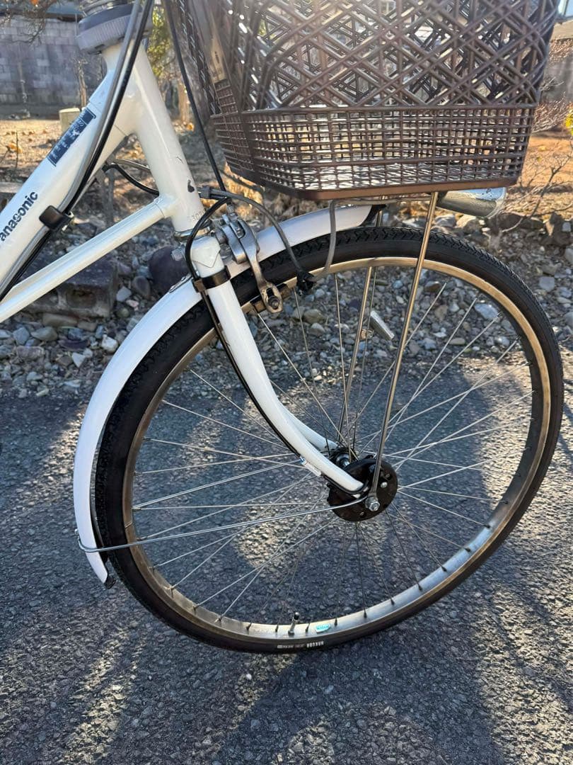 ホワイト 電動アシスト自転車 シティタイプ