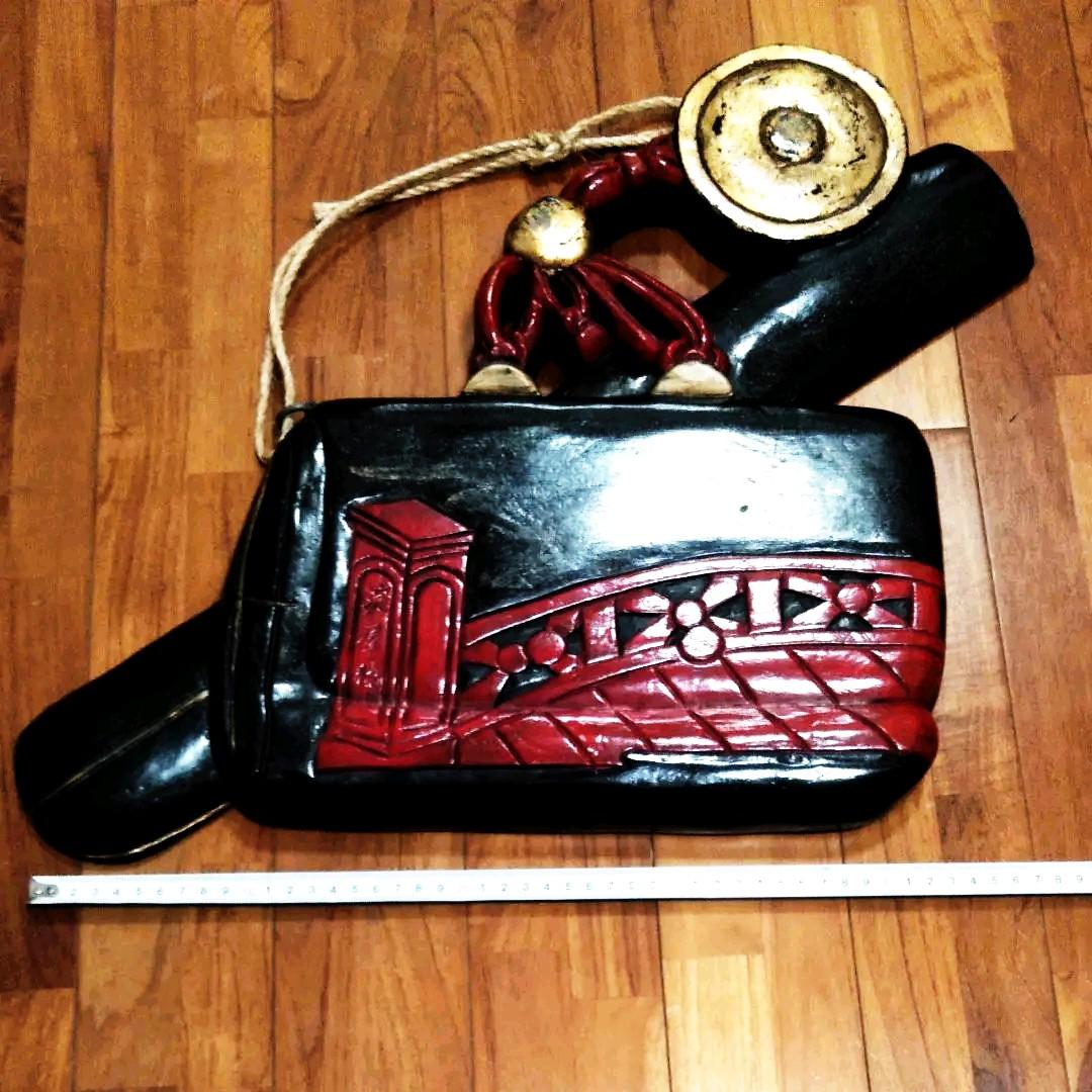 淀屋橋　欄干　木製　オブジェ　インテリア　壁飾り　文化　歴史　土産