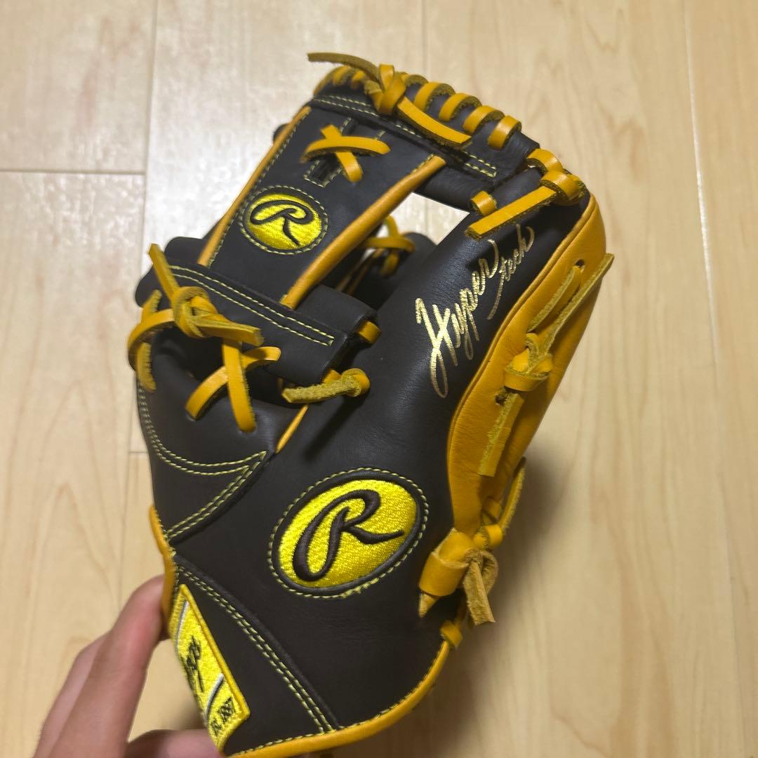 Rawlings Hyper Pro 軟式グローブ 黒/黄