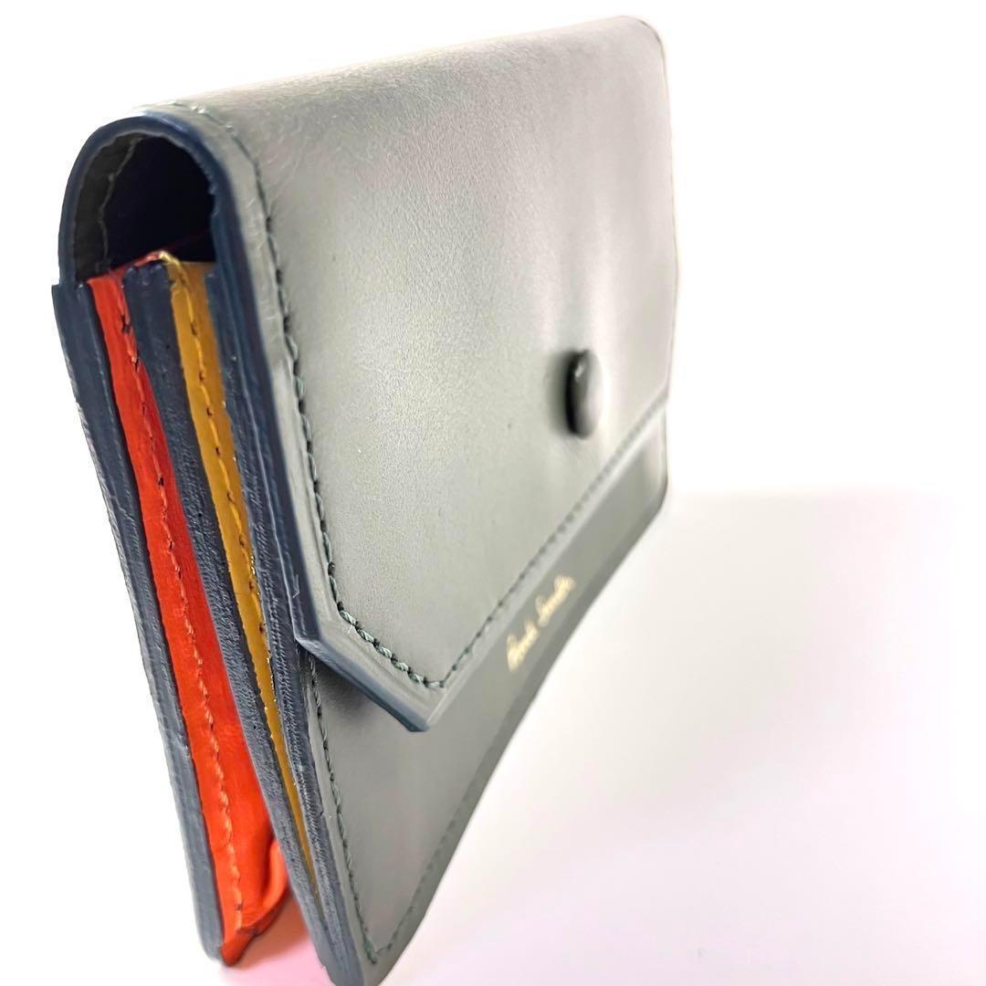 ✨新品✨ポールスミス✨グリーン✨ボタン付き✨名刺入れ✨PaulSmith✨未使用